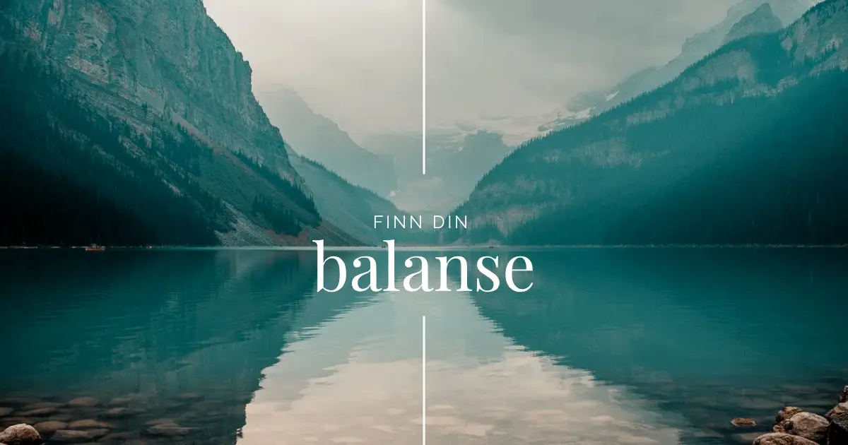 Bilde av fjell som speiler seg i fjorden. Finn din balanse
