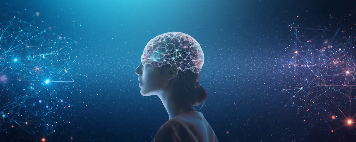 Illustrasjon nevroner bilde av et hode